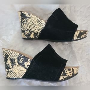 Vintage Nine West - Snake Skin Wedge Heel Sandal, Sz 9.5M